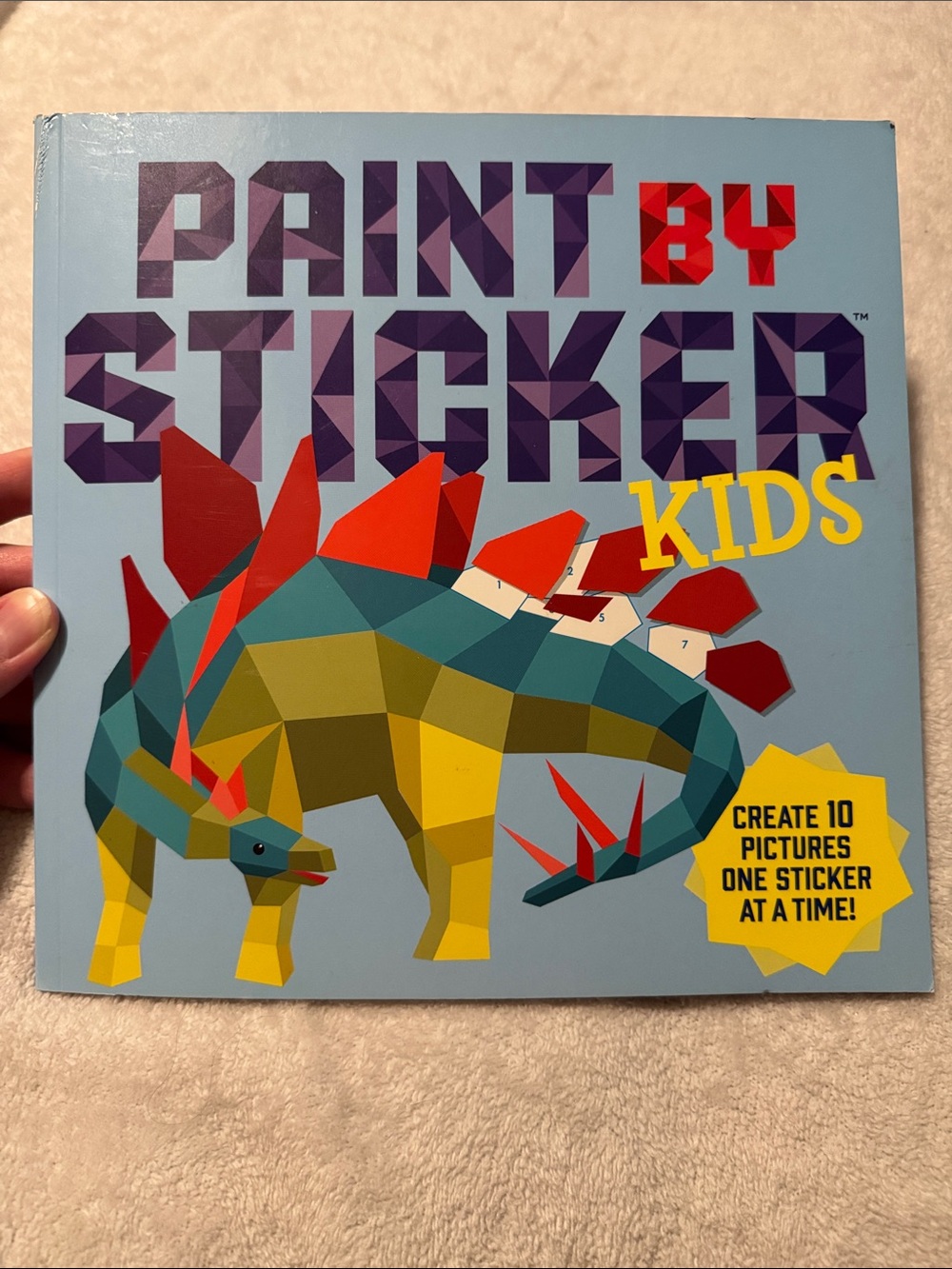 Paint by Sticker Kids: Truck Animals Castle Dinosaur Mosaic Art Book Mess Free